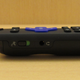 The Voice Remote Pro’s side profile, which includes a button to turn off the listening microphone.